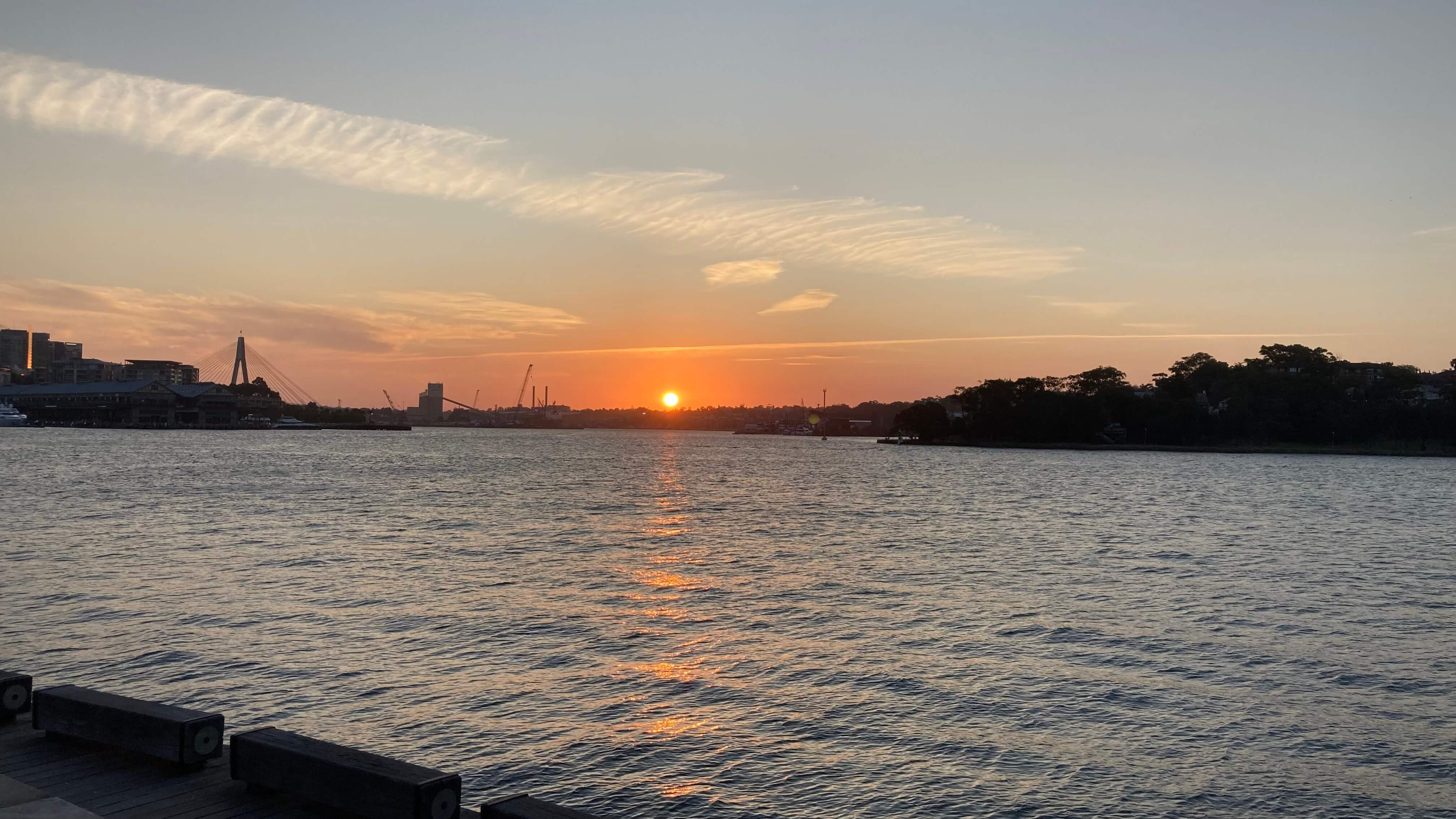 Sunset Across the River