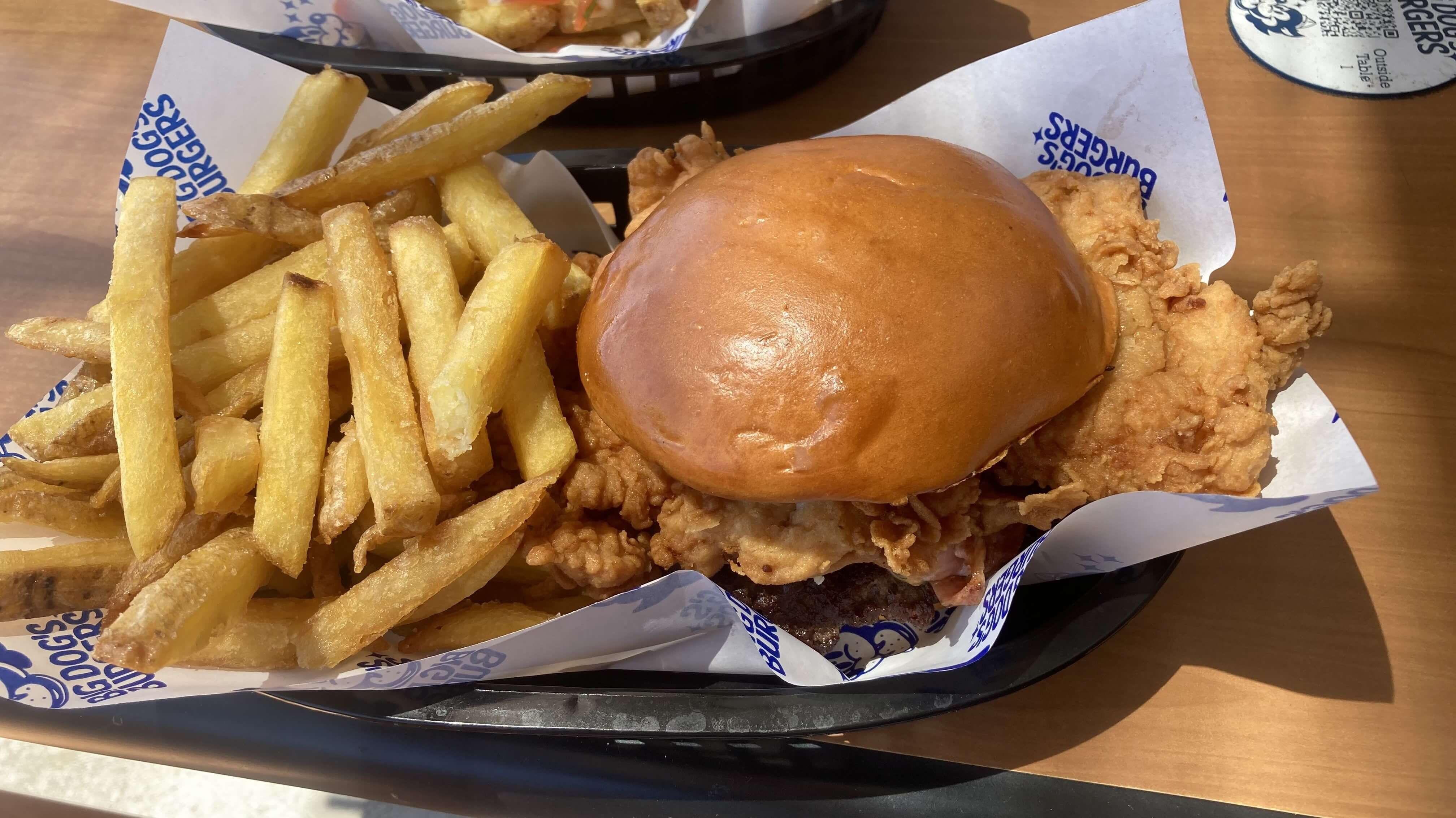 Chicken Burger, Hand-Cut Chips