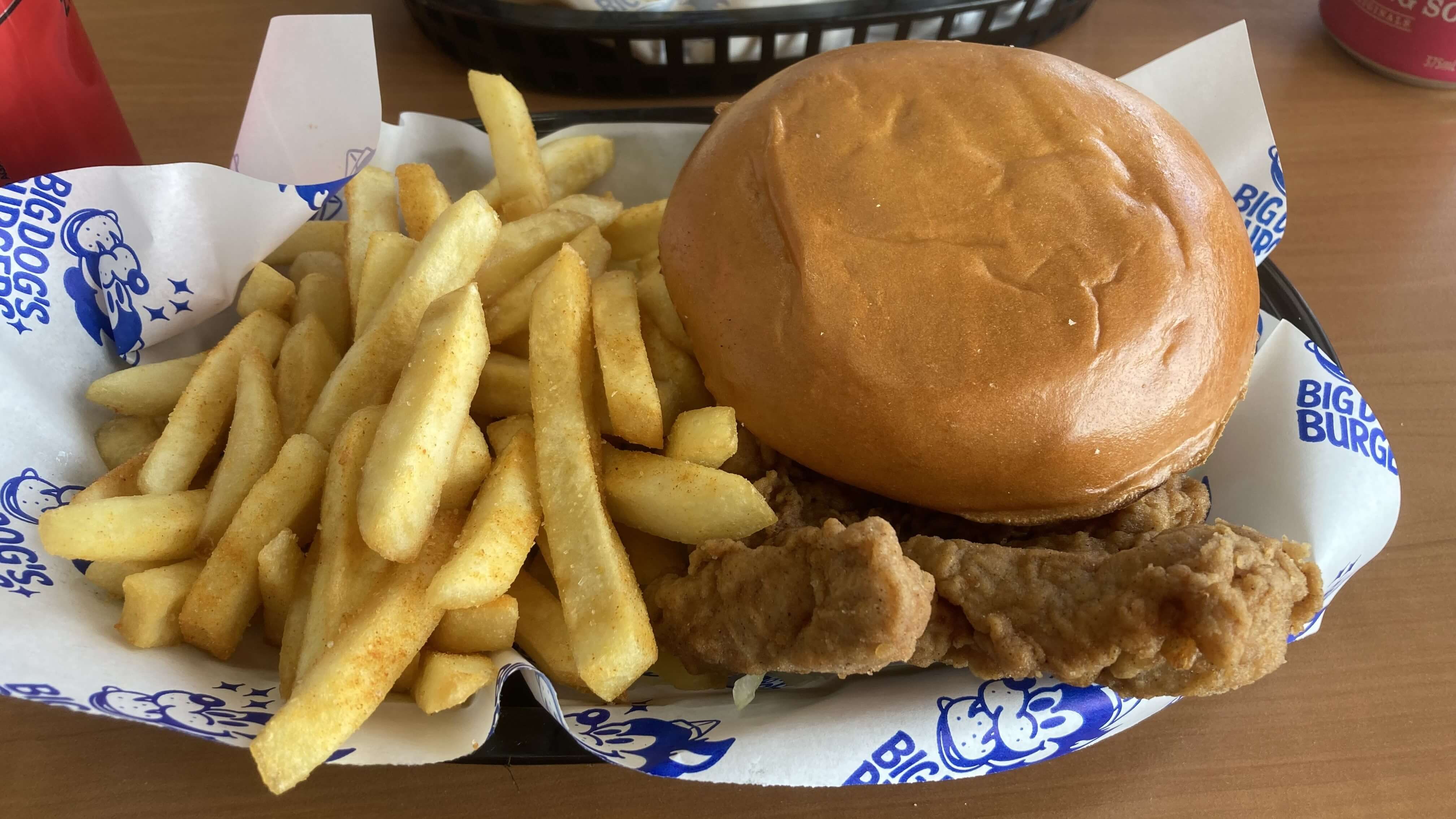 Chicken Burger, Hand-Cut Chips
