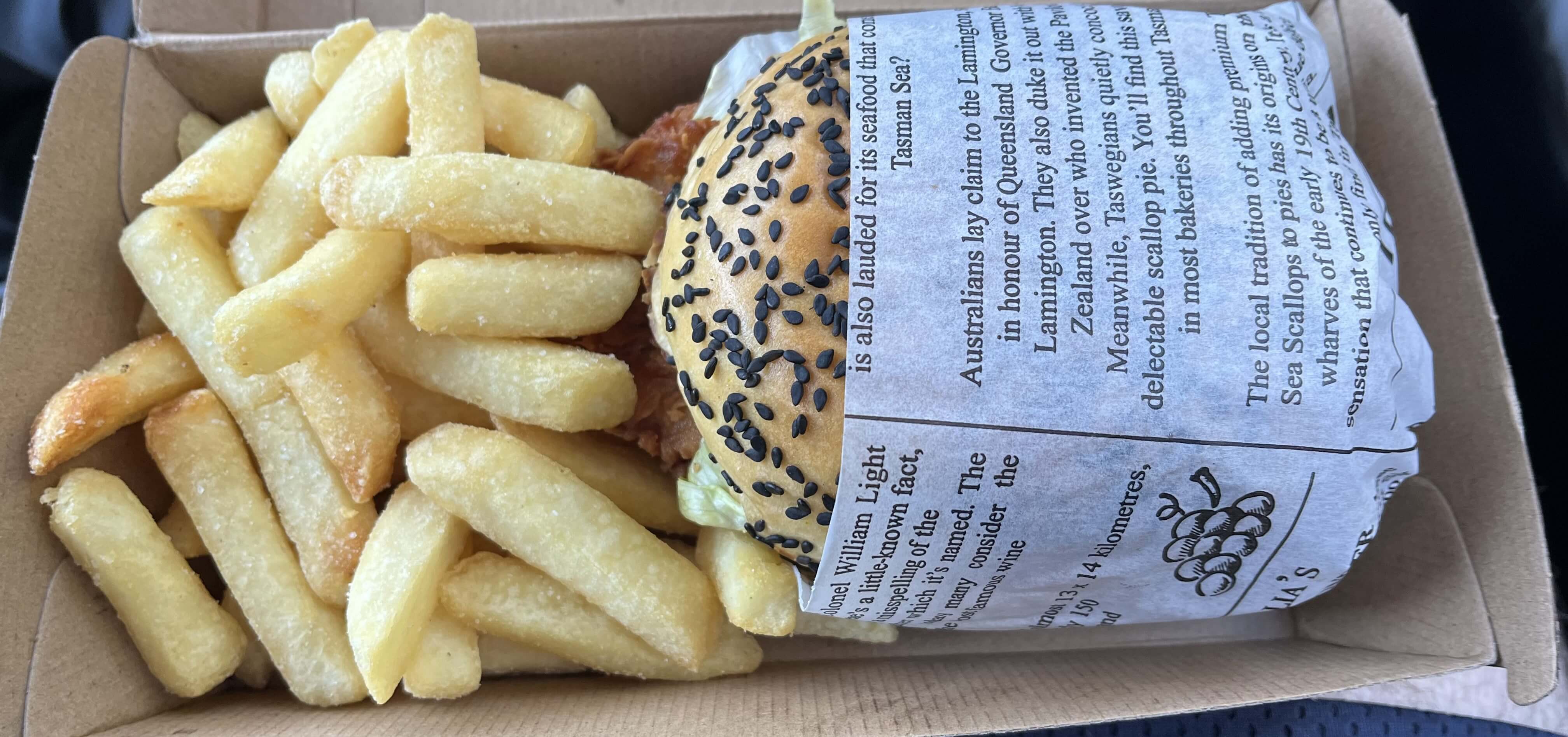 Spicy Chicken Burger, Chips