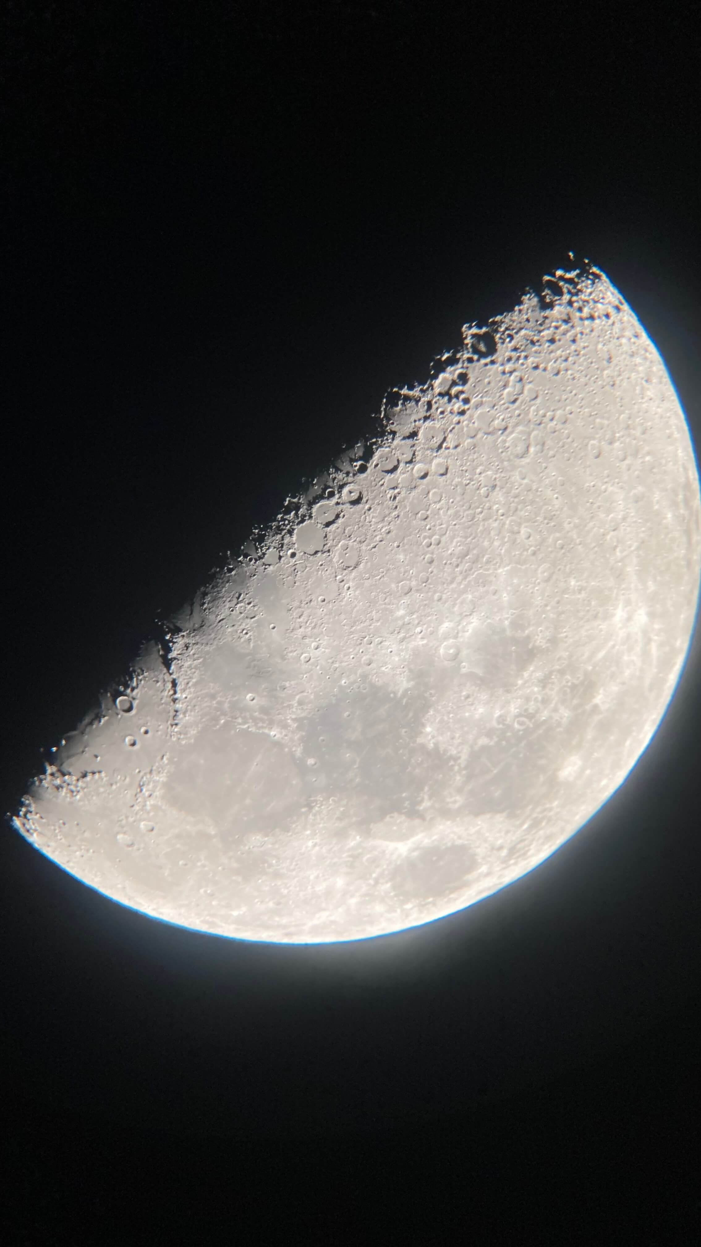 The Moon Through a Telescope