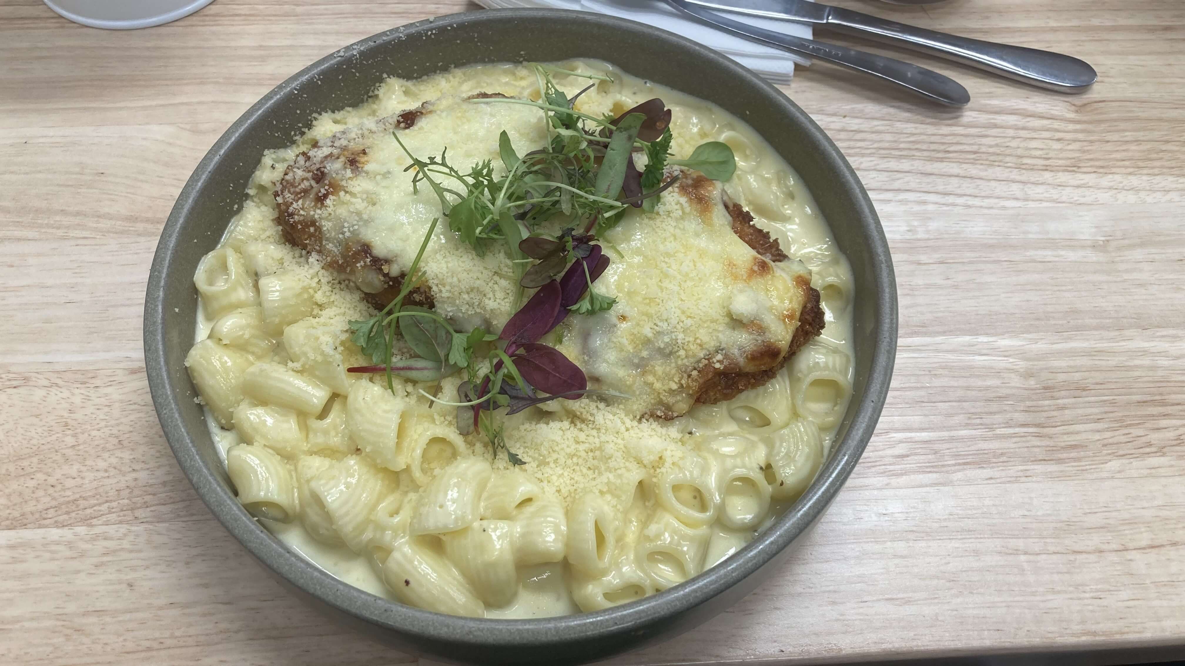 Chicken Parmigiana and Pasta