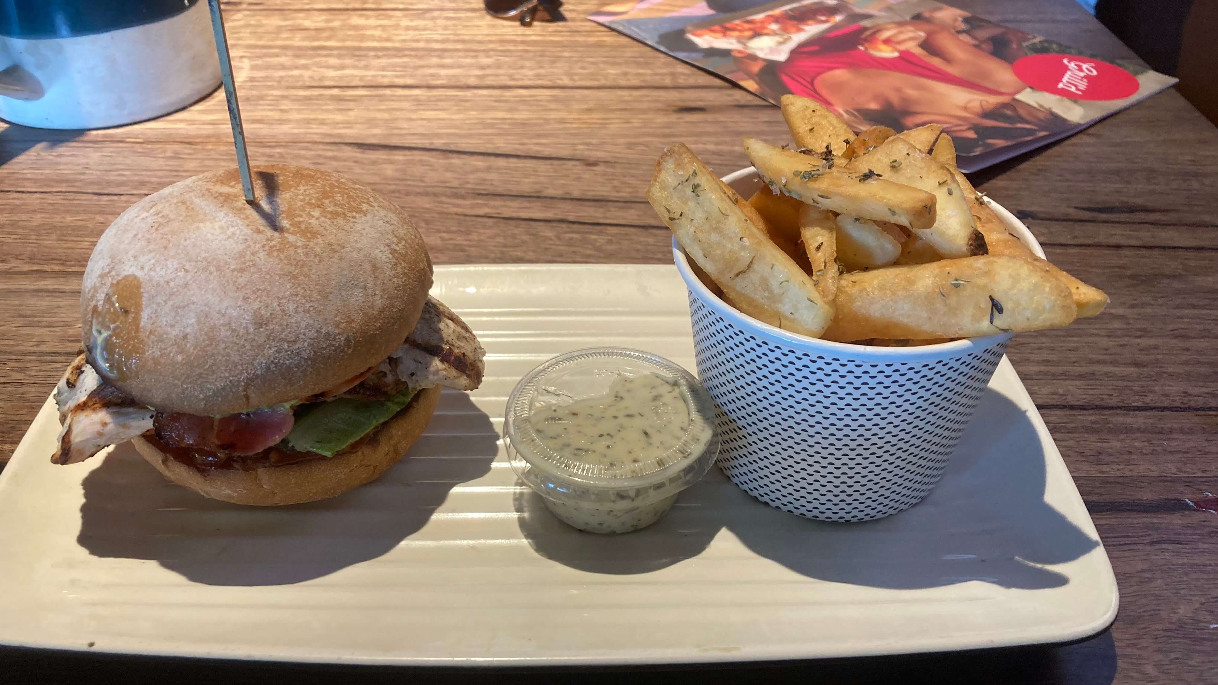 Simon Says, Herbed Mayo Dip, Famous Grill'd Chips