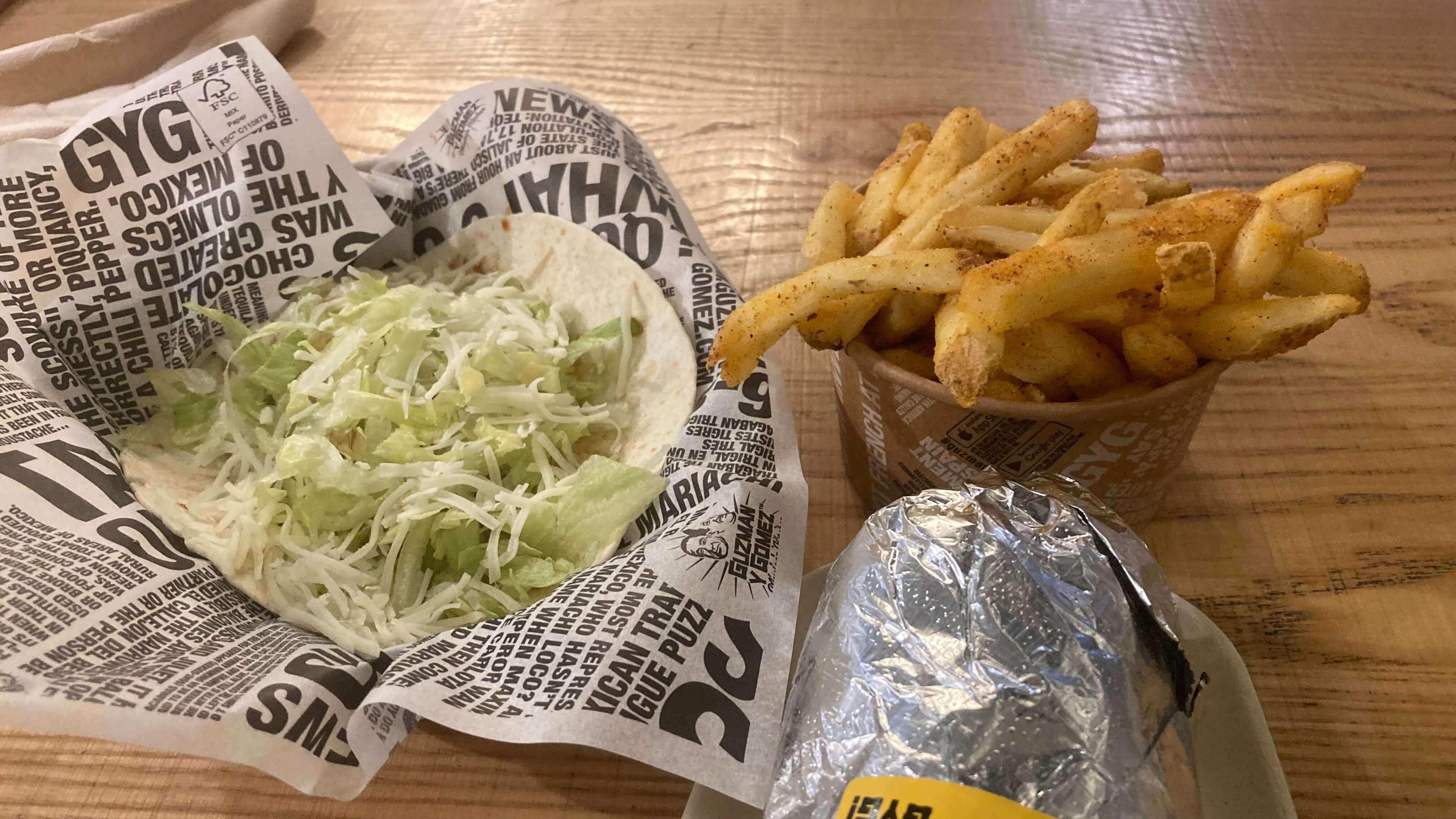 $2.50 Taco, Fries