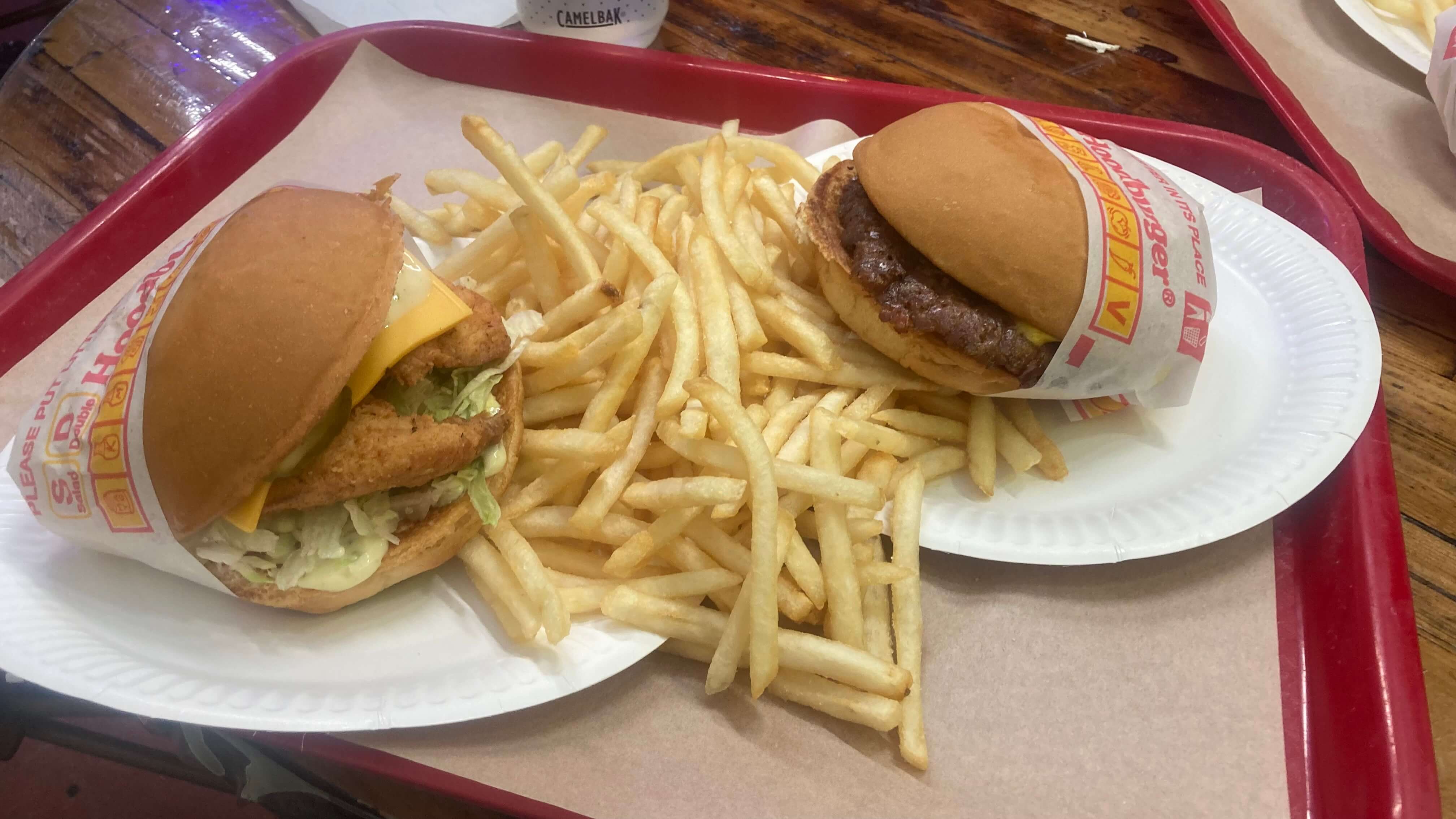 Tender Supreme, Cheeseburger, Fries