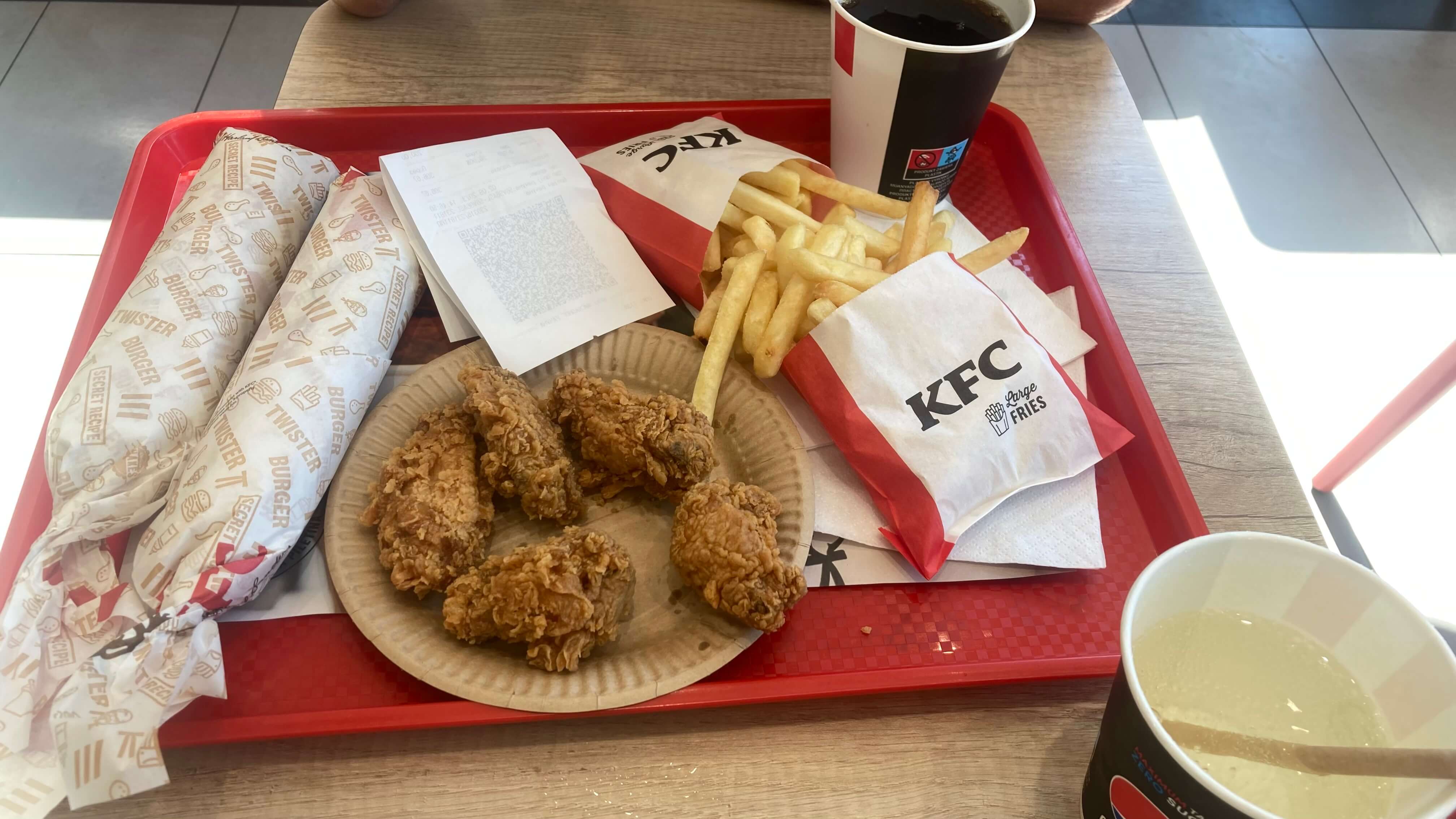 Fries, Wings, Wrap