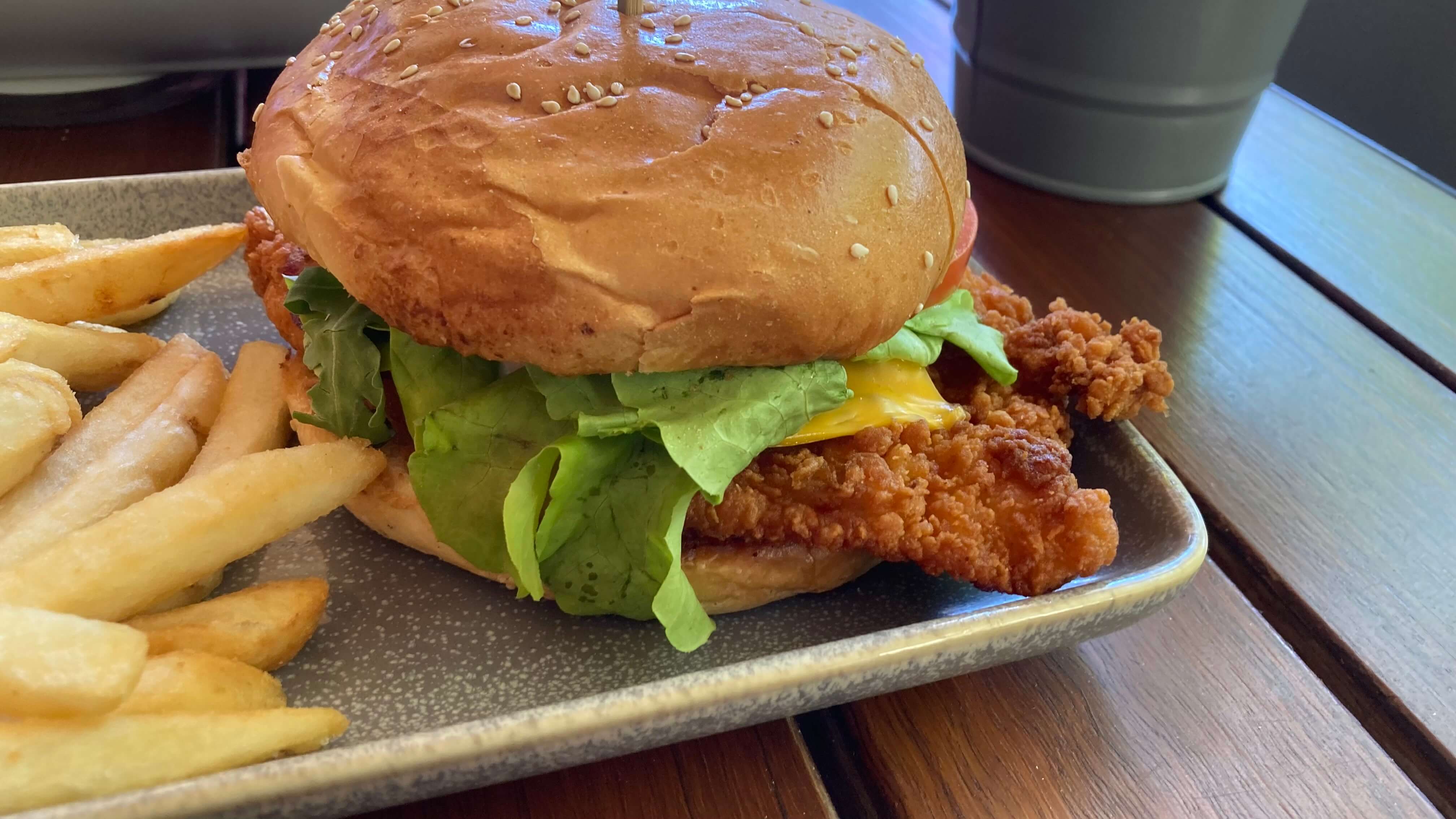 Chicken Burger and Chips