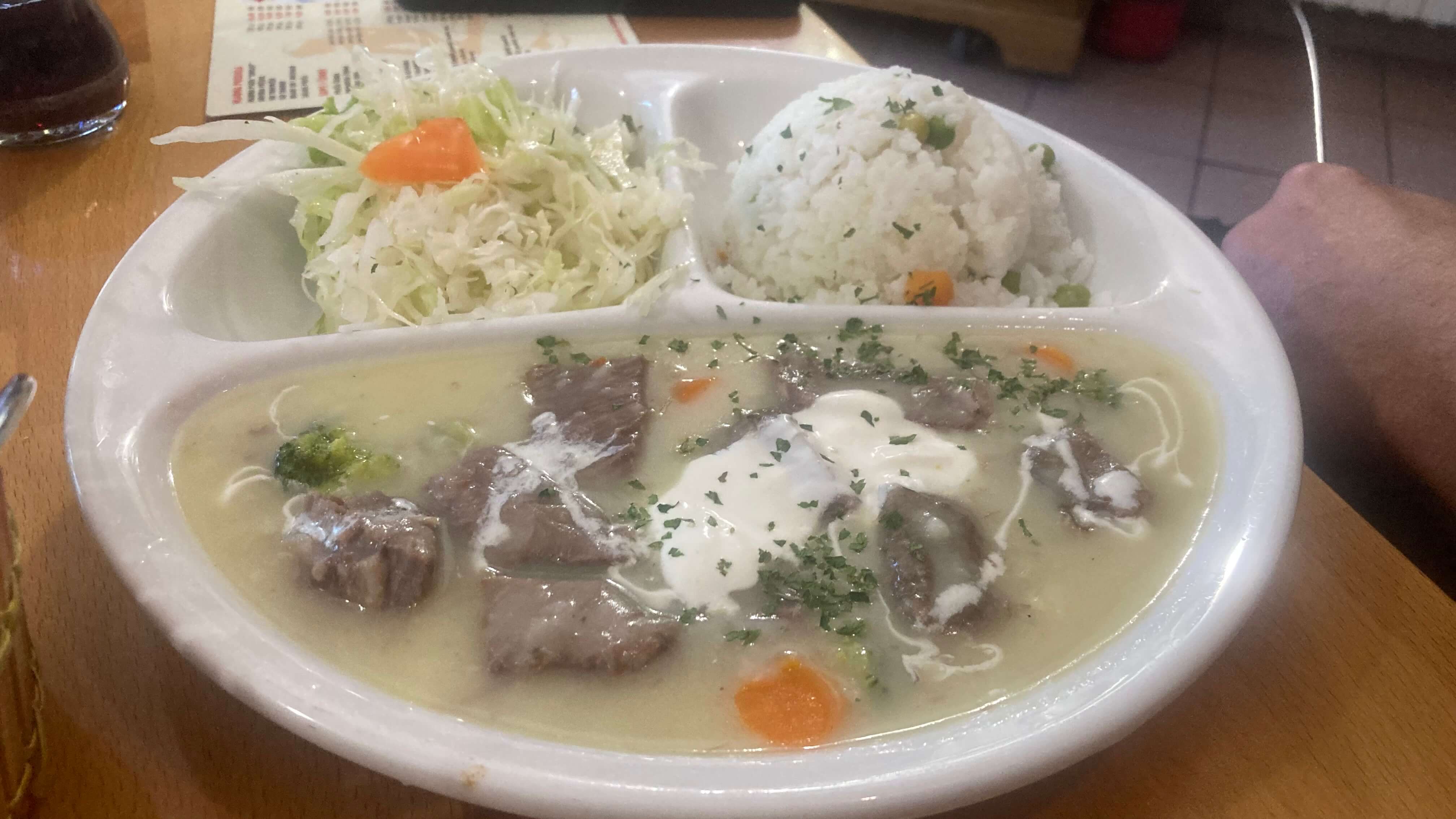 Pork Soup, Salad, Rice