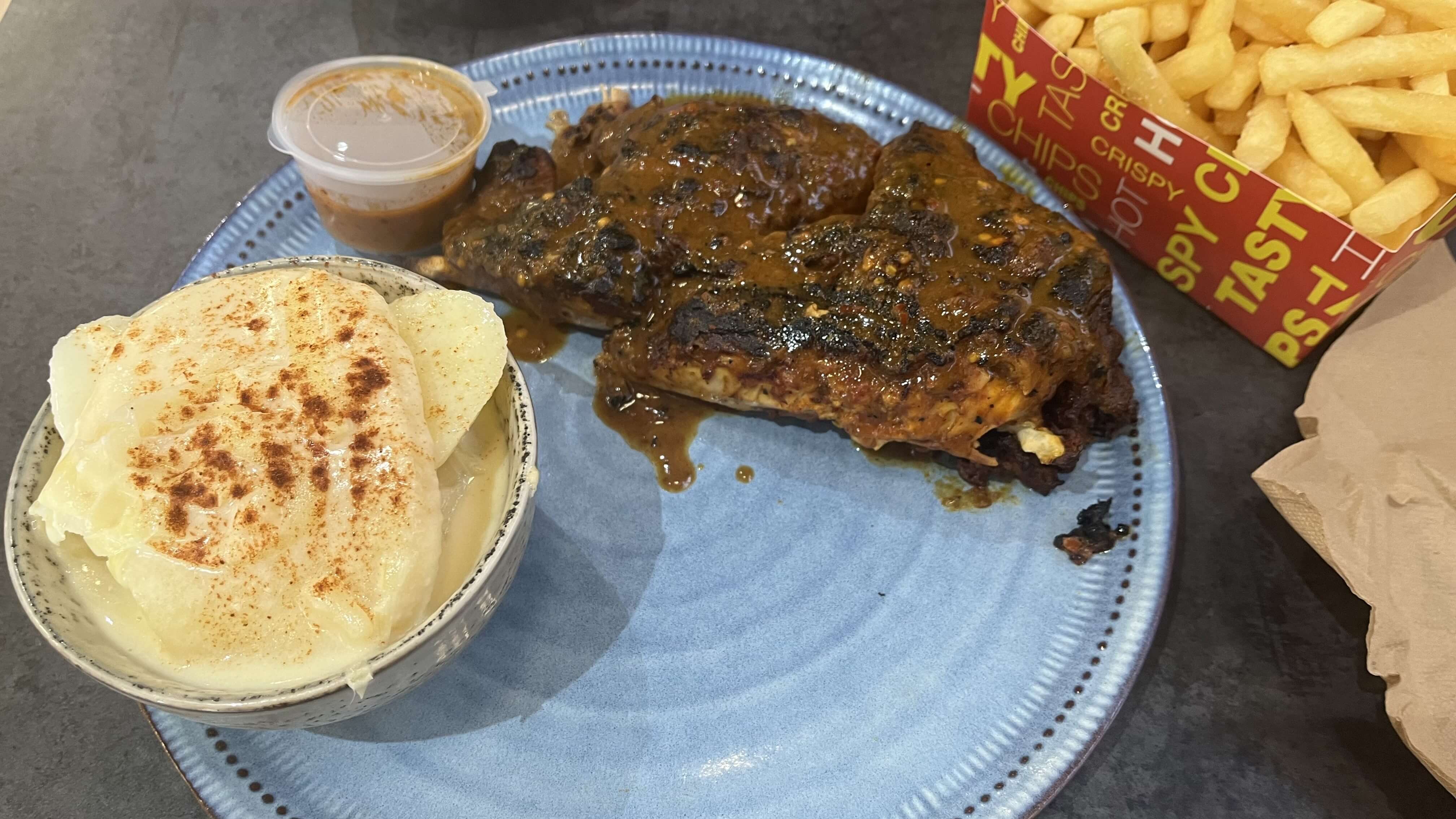 Quarter Portuguese Chicken, Potato Bake