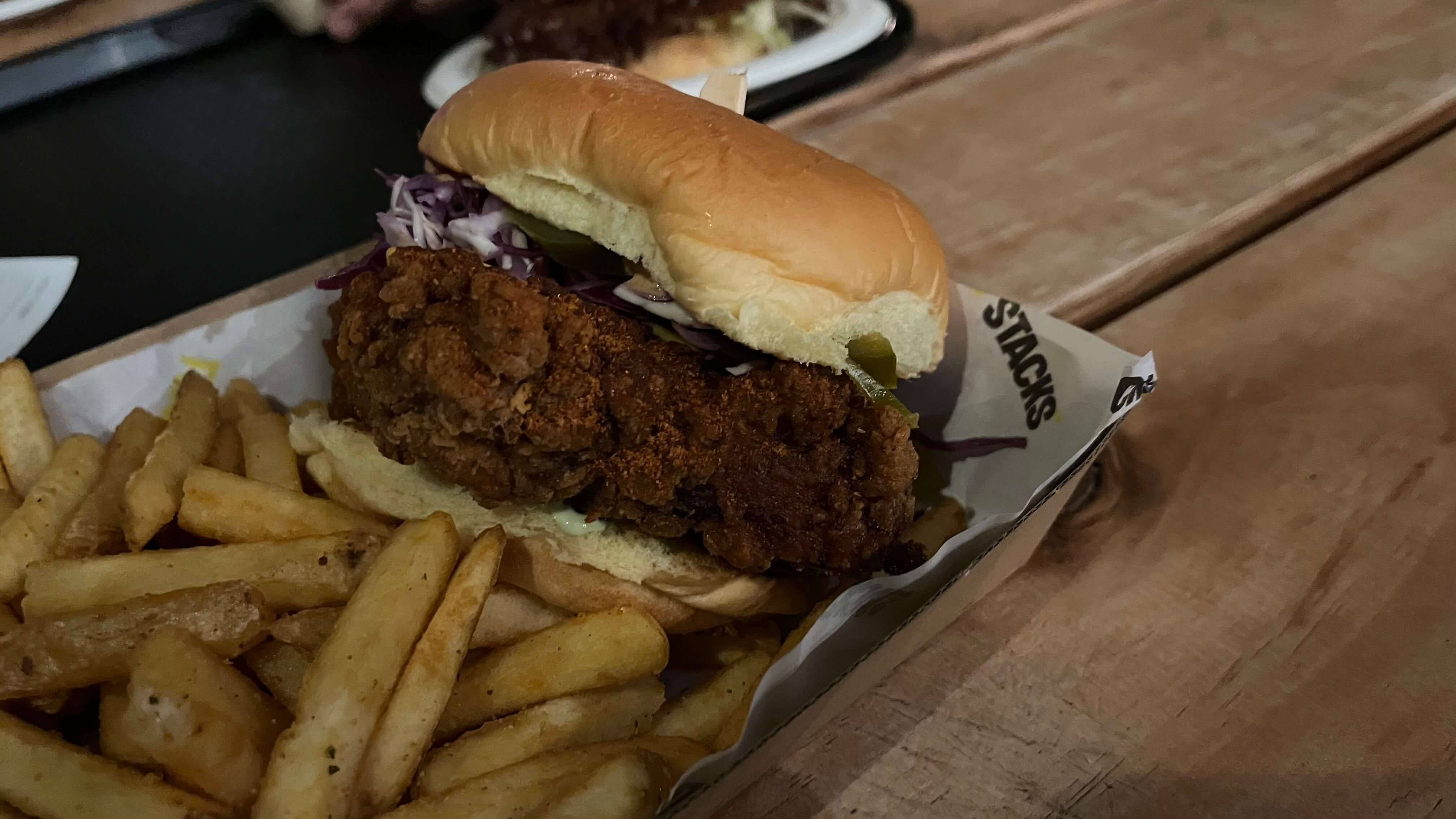 Hot Chicken Sandwich, Fries