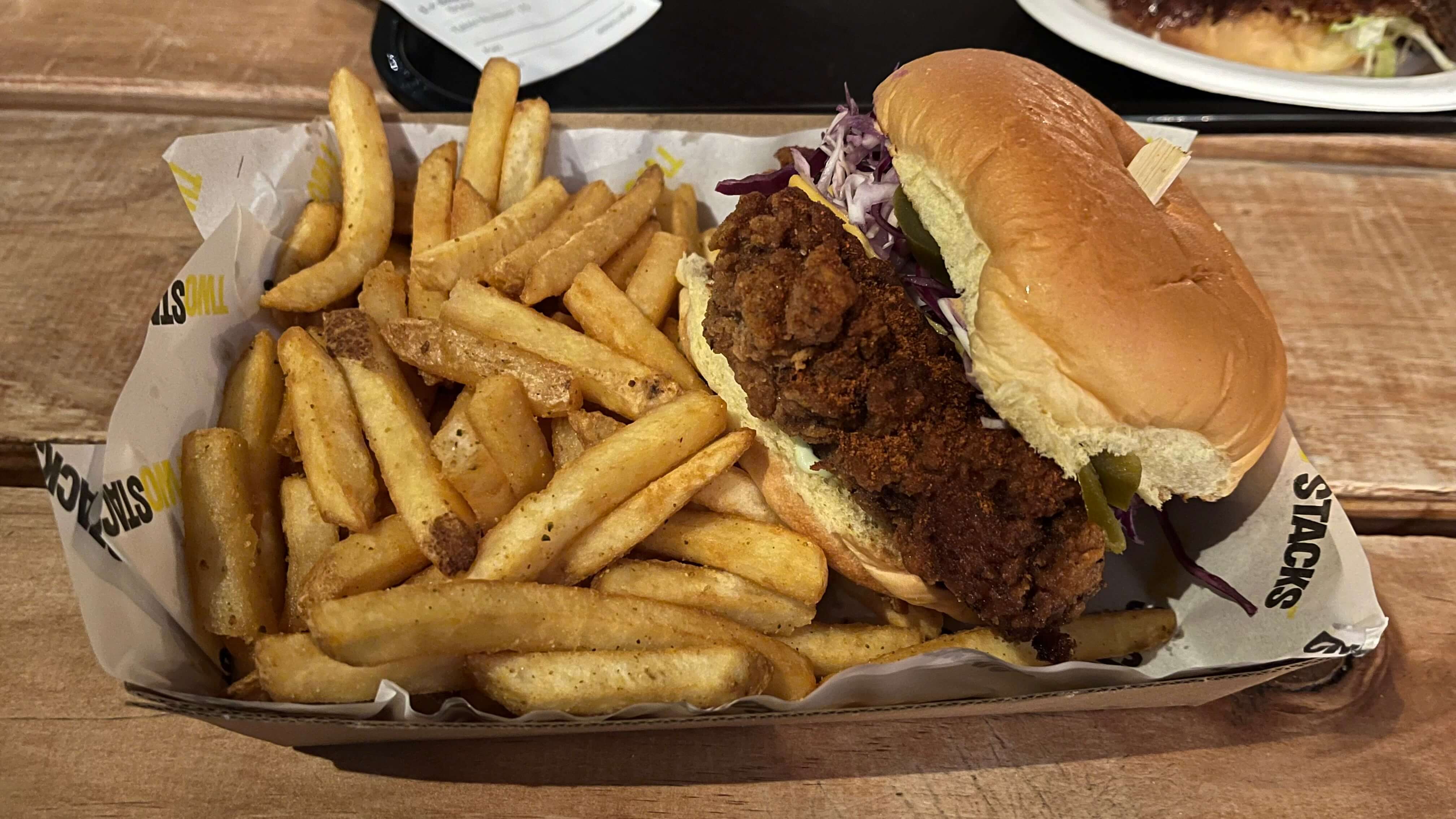 Hot Chicken Sandwich, Fries