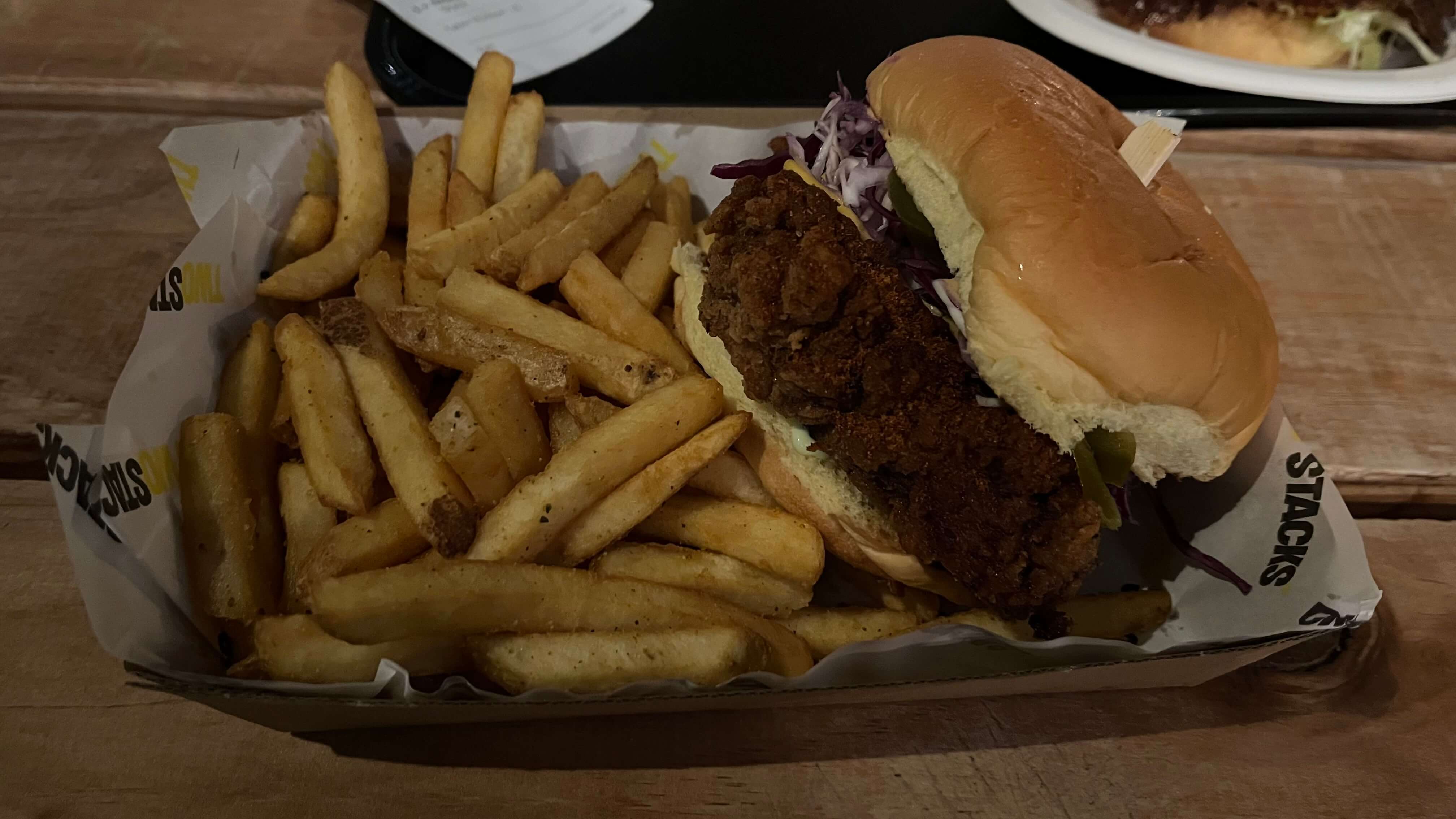 Hot Chicken Sandwich, Fries