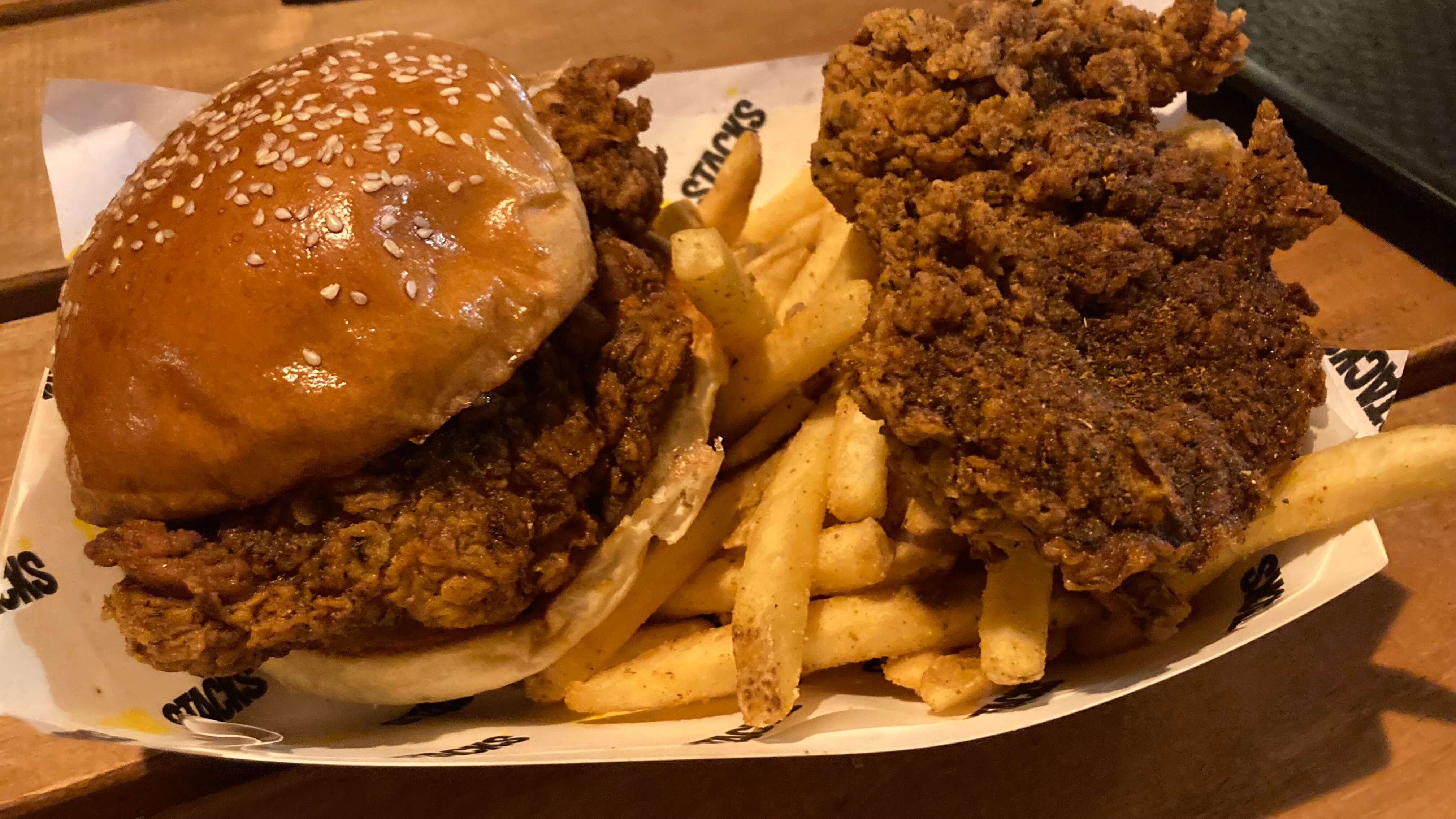 Hot Chicken Sandwich, Fries, Nashville Chicken Tender